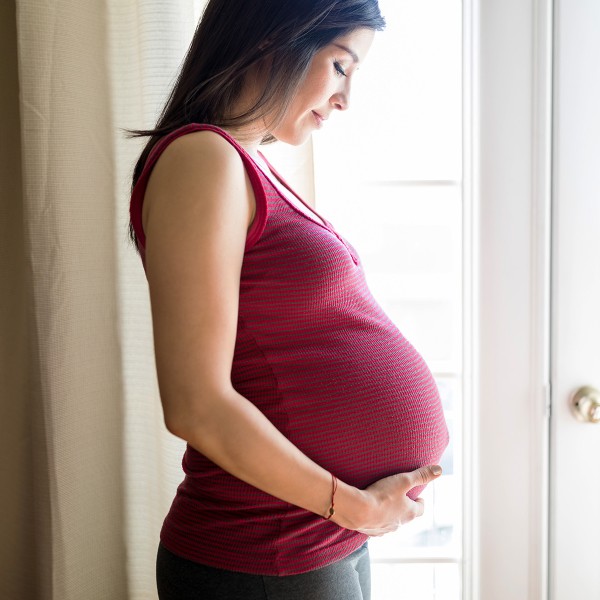 happy pregnant women